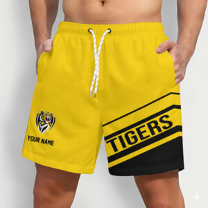 Auspiritmerch Richmond Tigers Short Pants Custom Name Daily Casual Fashion