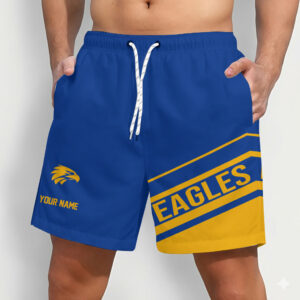Auspiritmerch West Coast Eagles Short Pants Custom Name Daily Casual Fashion