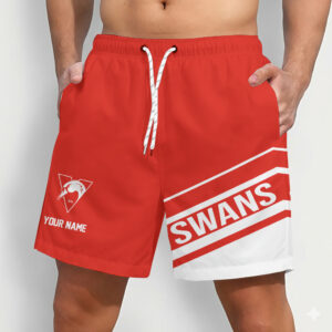 Auspiritmerch Sydney Swans Short Pants Custom Name Daily Casual Fashion