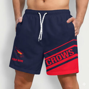 Auspiritmerch Adelaide Crows Short Pants Custom Name Daily Casual Fashion