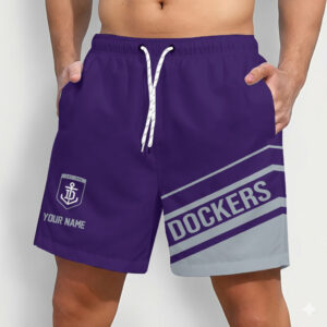 Auspiritmerch Fremantle Dockers Short Pants Custom Name Daily Casual Fashion