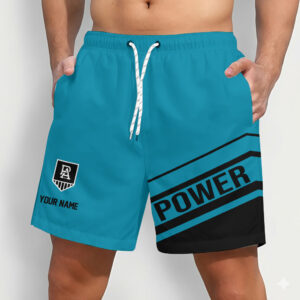 Auspiritmerch Port Adelaide Short Pants Custom Name Daily Casual Fashion