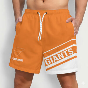 Auspiritmerch GWS Giants Short Pants Custom Name Daily Casual Fashion