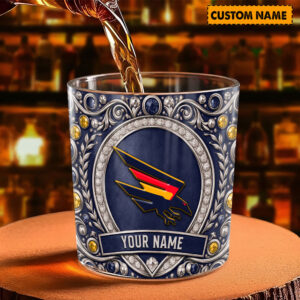 Auspiritmerch Adelaide Crows Whiskey Glass Custom Name Gift For Fans