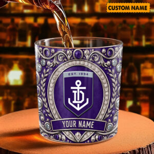 Auspiritmerch Fremantle Dockers Whiskey Glass Custom Name Gift For Fans