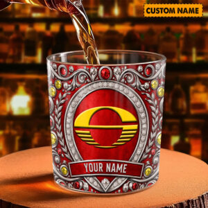 Auspiritmerch Gold Coast Suns Whiskey Glass Custom Name Gift For Fans