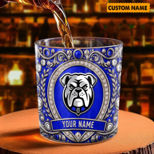 Auspiritmerch Canterbury-Bankstown Bulldogs Whiskey Glass Custom Name Gift For Fans