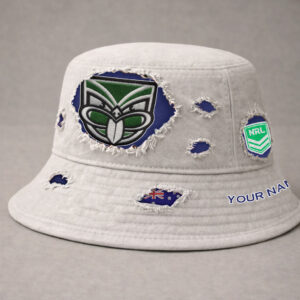 Auspiritmerch New Zealand Warriors Bucket Hat Custom Name Vintage Daily Casual Fashion