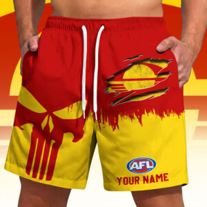 Auspiritmerch Gold Coast Suns Short Pants Custom Name Gifts For Fan