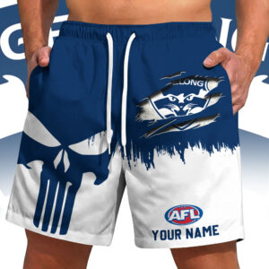 Auspiritmerch Geelong Cats Short Pants Custom Name Gifts For Fan