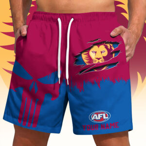 Auspiritmerch Brisbane Lions Short Pants Custom Name Gifts For Fan