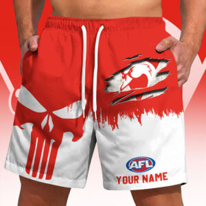 Auspiritmerch Sydney Swans Short Pants Custom Name Gifts For Fan