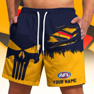 Auspiritmerch Adelaide Crows Short Pants Custom Name Gifts For Fan