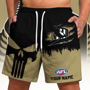 Auspiritmerch Collingwood Magpies Short Pants Custom Name Gifts For Fan