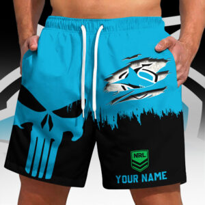 Auspiritmerch Cronulla-Sutherland Sharks Short Pants Custom Name Gifts For Fan