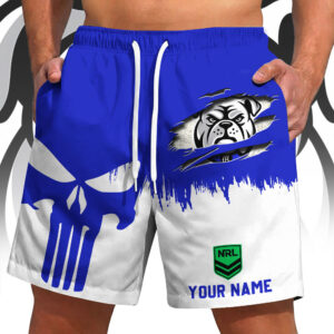 Auspiritmerch Canterbury-Bankstown Bulldogs Short Pants Custom Name Gifts For Fan