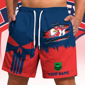 Auspiritmerch Sydney Roosters Short Pants Custom Name Gifts For Fan