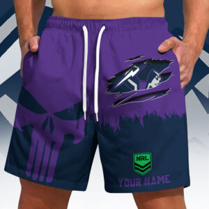 Auspiritmerch Melbourne Storm Short Pants Custom Name Gifts For Fan