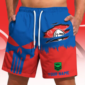 Auspiritmerch Newcastle Knights Short Pants Custom Name Gifts For Fan