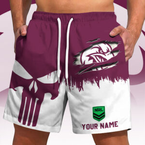 Auspiritmerch Manly Warringah Sea Eagles Short Pants Custom Name Gifts For Fan