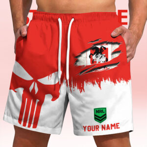 Auspiritmerch St. George Illawarra Dragons Short Pants Custom Name Gifts For Fan