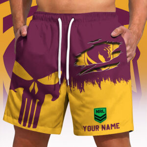 Auspiritmerch Brisbane Broncos Short Pants Custom Name Gifts For Fan