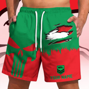 Auspiritmerch South Sydney Rabbitohs Short Pants Custom Name Gifts For Fan
