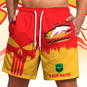 Auspiritmerch Redcliffe Dolphins Short Pants Custom Name Gifts For Fan