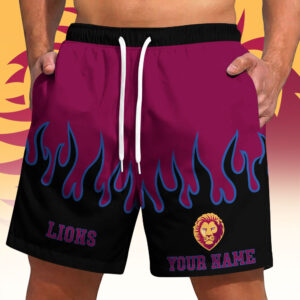 Auspiritmerch Brisbane Lions Short Pants Custom Name Gifts For Fan