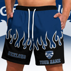 Auspiritmerch Geelong Cats Short Pants Custom Name Gifts For Fan