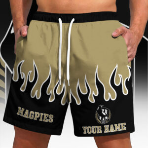 Auspiritmerch Collingwood Magpies Short Pants Custom Name Gifts For Fan