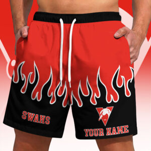 Auspiritmerch Sydney Swans Short Pants Custom Name Gifts For Fan
