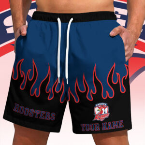 Auspiritmerch Sydney Roosters Short Pants Custom Name Gifts For Fan