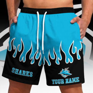 Auspiritmerch Cronulla-Sutherland Sharks Short Pants Custom Name Gifts For Fan