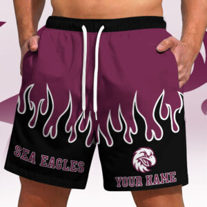 Auspiritmerch Manly Warringah Sea Eagles Short Pants Custom Name Gifts For Fan