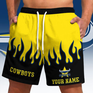 Auspiritmerch North Queensland Cowboys Short Pants Custom Name Gifts For Fan