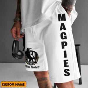 Auspiritmerch Collingwood Magpies Short Pants Custom Name Gifts For Fan