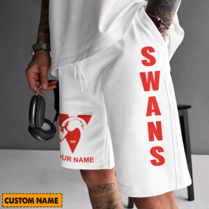 Auspiritmerch Sydney Swans Short Pants Custom Name Gifts For Fan