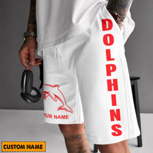 Auspiritmerch Redcliffe Dolphins Short Pants Custom Name Gifts For Fan