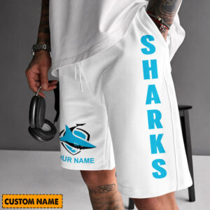 Auspiritmerch Cronulla-Sutherland Sharks Short Pants Custom Name Gifts For Fan