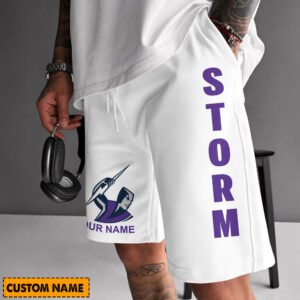 Auspiritmerch Melbourne Storm Short Pants Custom Name Gifts For Fan