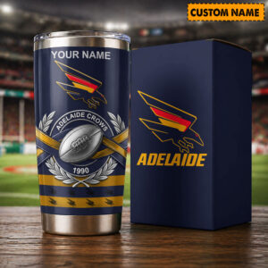 Auspiritmerch Adelaide Crows Custom Stanley Quencher 20oz Stainless Steel Tumbler
