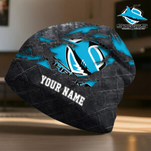 Auspiritmerch Cronulla-Sutherland Sharks Beanie Hat Custom Name Gift For Fans
