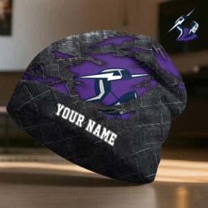 Auspiritmerch Melbourne Storm Beanie Hat Custom Name Gift For Fans