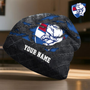 Auspiritmerch Western Bulldogs Beanie Hat Custom Name Gift For Fans