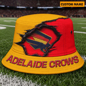 Auspiritmerch Adelaide Crows Bucket Hat Custom Name Vintage Daily Casual Fashion