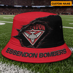 Auspiritmerch Essendon Bucket Hat Custom Name Vintage Daily Casual Fashion
