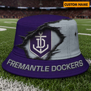Auspiritmerch Fremantle Dockers Bucket Hat Custom Name Vintage Daily Casual Fashion
