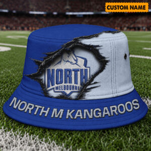 Auspiritmerch North Melbourne Bucket Hat Custom Name Vintage Daily Casual Fashion