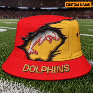Auspiritmerch Redcliffe Dolphins Bucket Hat Custom Name Vintage Daily Casual Fashion